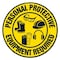 Signmission Personal Protective Equipment 16in Non-Slip Floor Marker, 16" x 16", FD-2-C-16-99905 FD-2-C-16-99905 - alternate 1